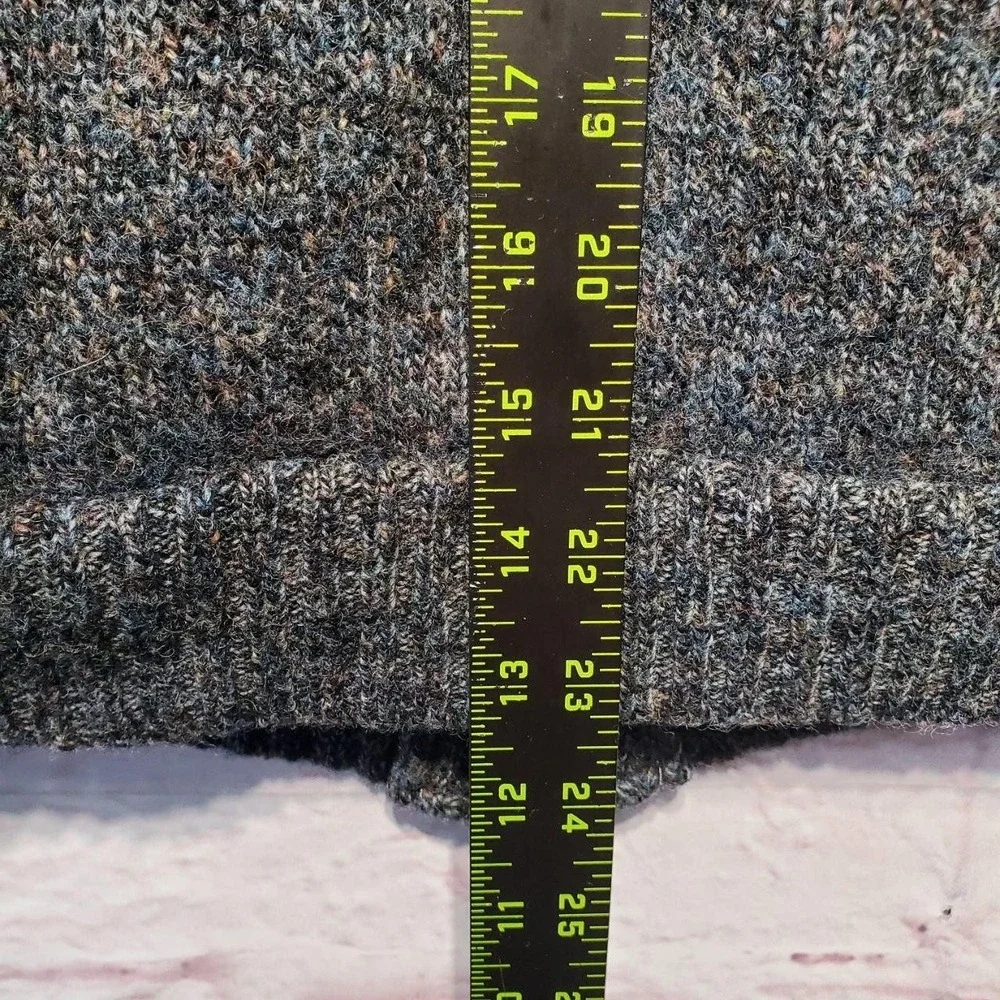 Pendleton Sweater Vest Mens XL Gray Blue Marled Shetland Wool‎ Fleece Lined Zip